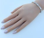 Silver Bracelet With Sparkling Floral Motifs. NEW STOCK.