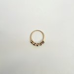 9ct. Gold Half Eternity Style Emerald &amp; Diamond Ring. NEW STOCK.