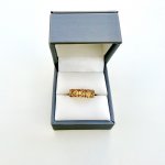 10ct. Gold 5-Stone Citrine Ring. NEW STOCK.