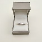 9ct. Yellow Gold 7-Stone Half Eternity CZ Ring. NEW STOCK.