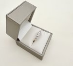 9ct. Yellow Gold 7-Stone Half Eternity CZ Ring. NEW STOCK.