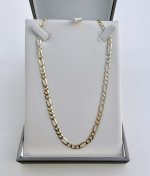 9ct. Yellow Gold Figaro Chain Necklace 20" NEW STOCK.
