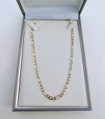 9ct. Yellow Gold Figaro Chain Necklace 20" NEW STOCK.