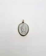 Buddha Head Pendant - Brass setting. NEW IN STOCK.