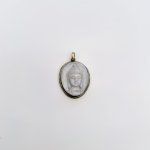 Buddha Head Pendant - Brass setting. NEW IN STOCK.
