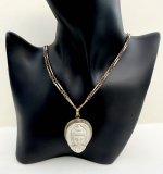 Buddha Head Pendant - Brass setting. NEW STOCK.