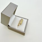 9ct. Gold 5-Stone Yellow Sapphire &amp; Diamond Ring. NEW STOCK.