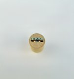 Hallmarked 9ct. Gold Emerald &amp; Diamond Half Eternity Ring. NEW STOCK.