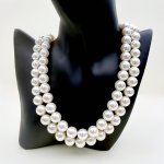 Pearl Necklace 12 mm. Double Row. NEW STOCK.