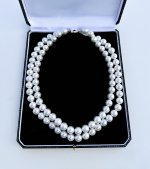 Pearl Necklace 12 mm. Double Row. NEW STOCK.