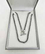 Silver 18½" Foxtail Chain. NEW STOCK.