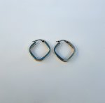 9ct. Yellow Gold Square Hoop Earrings. NEW STOCK. 