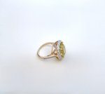 18ct. Yellow Gold Lemon Quartz &amp; Diamond Set Ring. NEW STOCK.