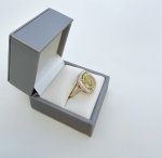18ct. Yellow Gold Lemon Quartz &amp; Diamond Set Ring. NEW STOCK.