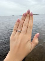 9ct. White Gold Three-Row Half Eternity Ring. NEW STOCK.