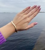 Contemporary 9ct. Yellow Gold Wave Bangle. NEW STOCK. SOLD. 