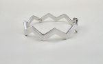 Silver Zig-Zag Bangle. NEW STOCK.