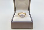 18ct. Yellow Gold Diamond Oval Set Ring. NEW STOCK.