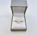 18ct. Yellow Gold Diamond Oval Set Ring. NEW STOCK.