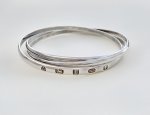 Sterling Silver Intertwined 3-Band Bangle. NEW STOCK.