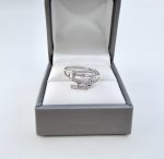 9ct. White Gold Raindance Ring / 12 Diamonds. NEW STOCK.