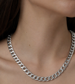 Heavy Silver Curb / Cuban Link Chain 19¾