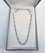 Sterling Silver Figaro Chain. 20” NEW STOCK.