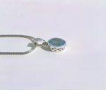 Silver Sky Blue Topaz Pendant 16.