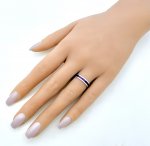 David Andersen Silver and Purple Enamel Band.  NEW STOCK.