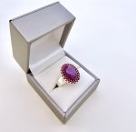 Silver Amethyst &amp; Garnet Ring. NEW STOCK.
