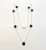 Sterling Silver Emerald Green Gemstone Necklace. NEW ARRIVAL.
