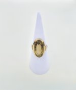 Hallmarked 9ct. Yellow Gold Oval Faceted Citrine Ring. NEW STOCK. SOLD. 
