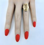 Hallmarked 9ct. Yellow Gold Oval Faceted Citrine Ring. NEW STOCK. SOLD. 