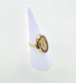 Hallmarked 9ct. Yellow Gold Oval Faceted Citrine Ring. NEW STOCK. SOLD. 