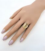 Hallmarked 9ct. Yellow Gold Oval Faceted Citrine Ring. NEW STOCK. SOLD. 