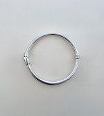 Silver Slim Oval Bangle with Magnetic Clasp. NEW IN STOCK.