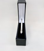 Silver Slim Oval Bangle with Magnetic Clasp. NEW IN STOCK.
