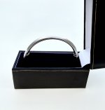 Silver Slim Oval Bangle with Magnetic Clasp. NEW IN STOCK.