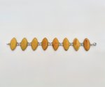 Silver Bracelet with Marquise-Cut Yellow Stones. NEW IN STOCK.
