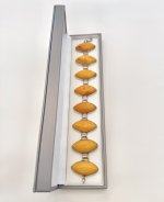 Silver Bracelet with Marquise-Cut Yellow Stones. NEW IN STOCK.